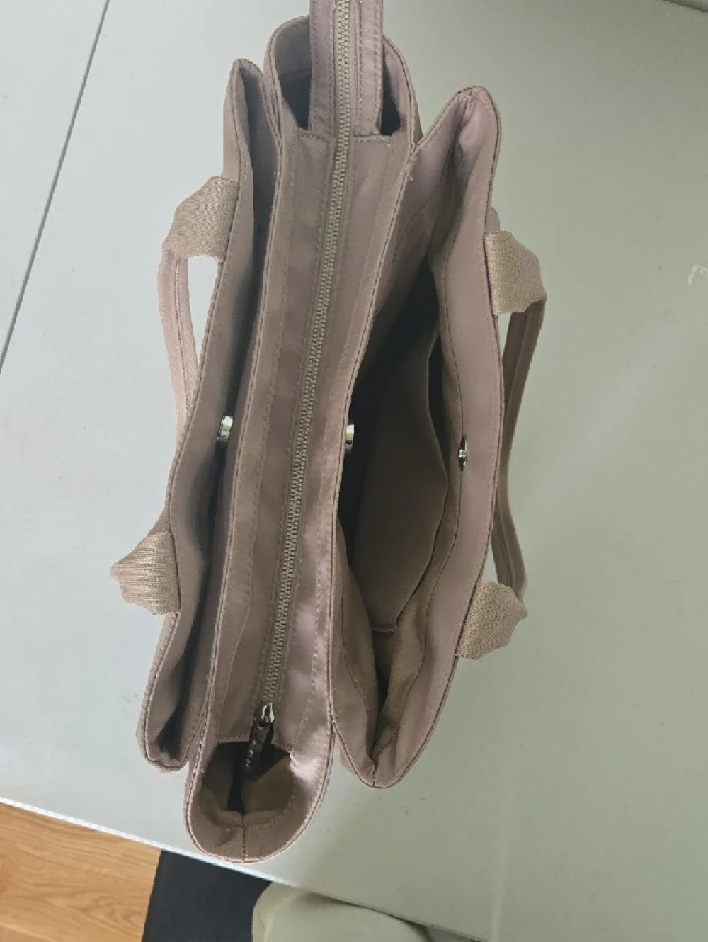 Rachel Zoe Blush Pink Laptop Tote with Front Flap Pockets